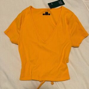 NWT Wild Fable orange crop top